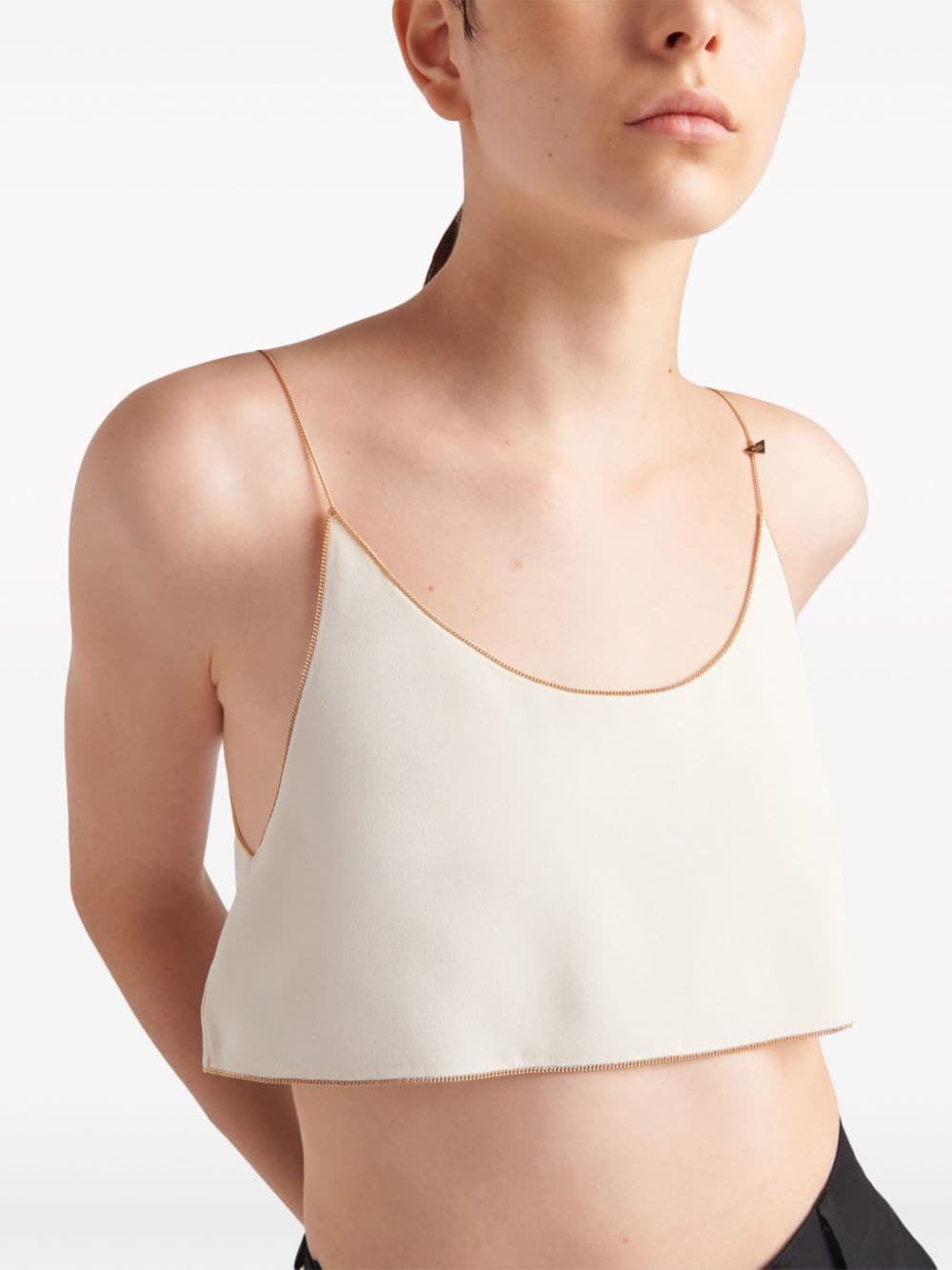 Prada Sablé cropped camisole top - Image 4