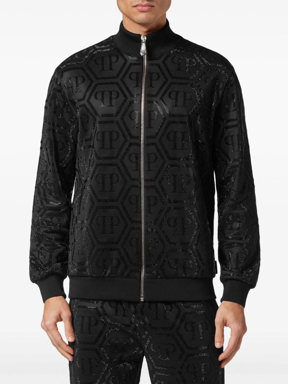 Philipp Plein monogram-pattern zip-up tracksuit set - Image 4