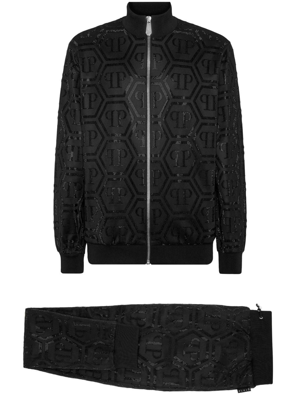 Philipp Plein monogram-pattern zip-up tracksuit set