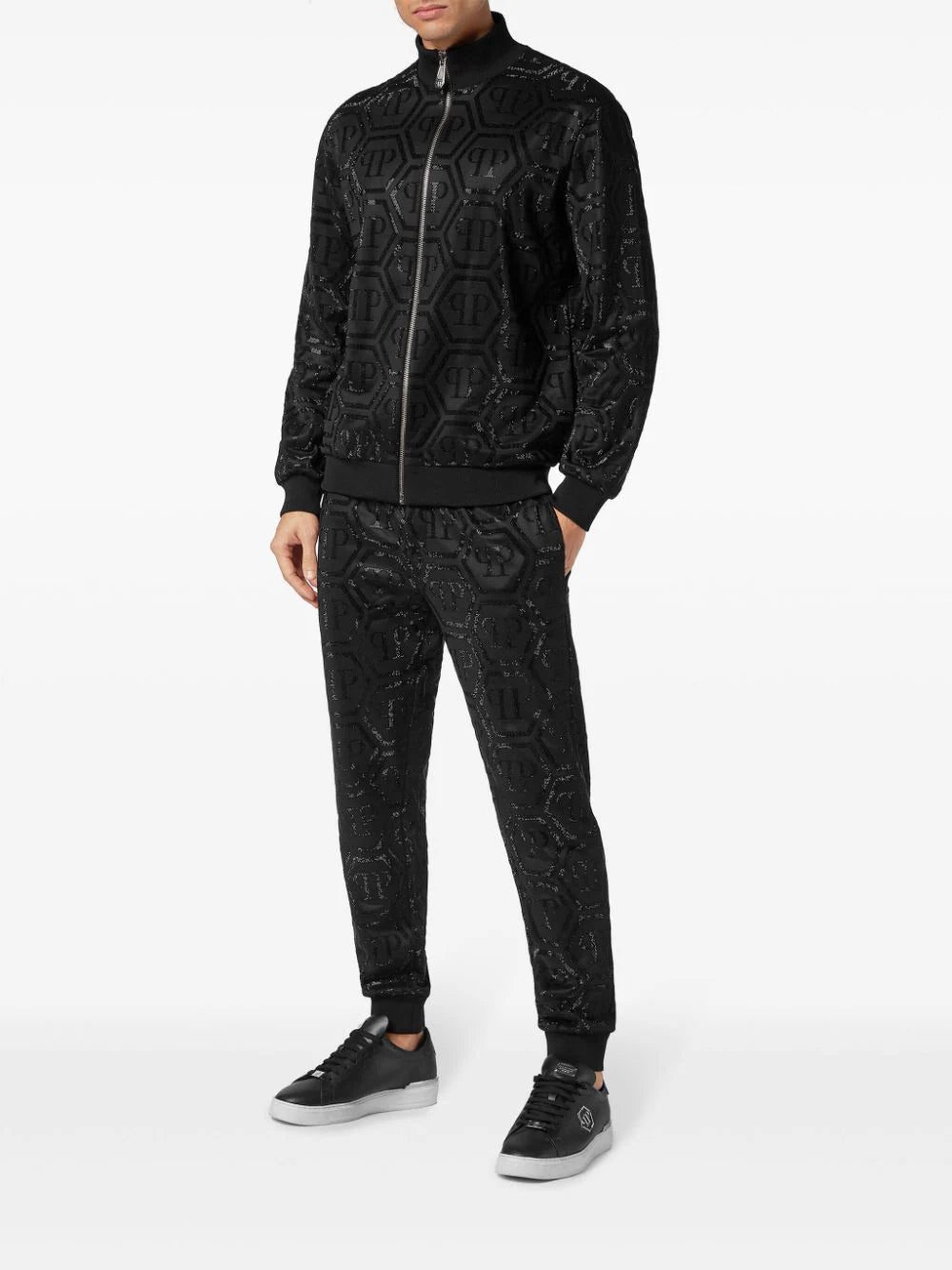 Philipp Plein monogram-pattern zip-up tracksuit set - Image 2