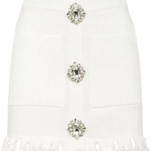 Philipp Plein crystal-embellished cotton mini skirt
