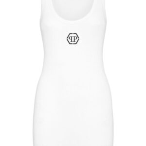 Philipp Plein logo-embroidered tank dress