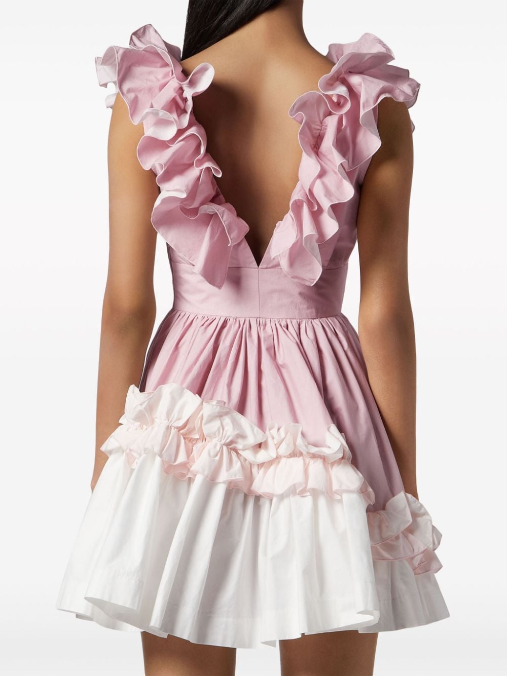 Philipp Plein ruffled cotton mini dress - Image 3