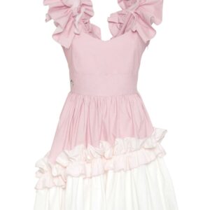 Philipp Plein ruffled cotton mini dress