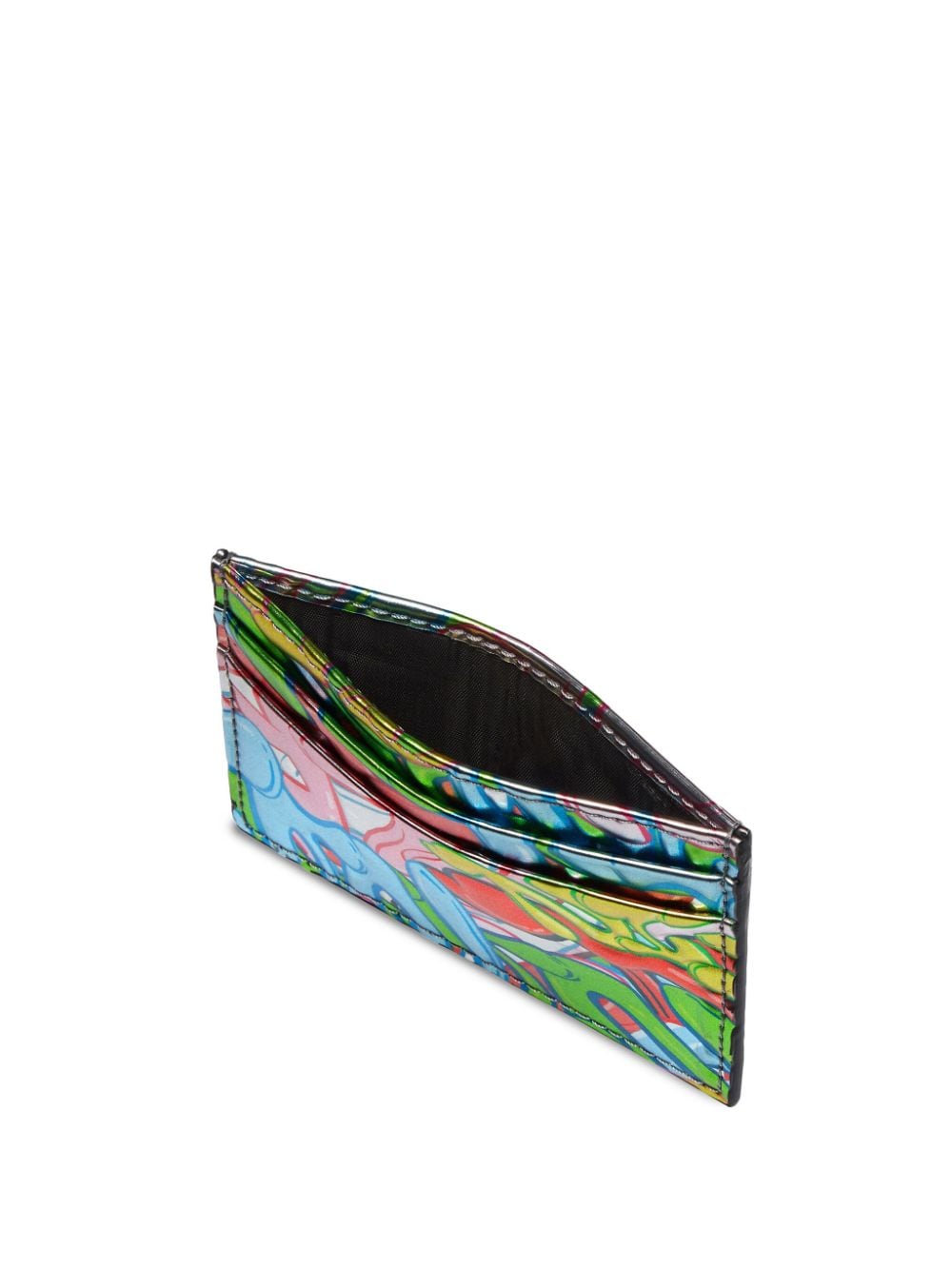 Philipp Plein graffiti-print leather cardholder - Image 3