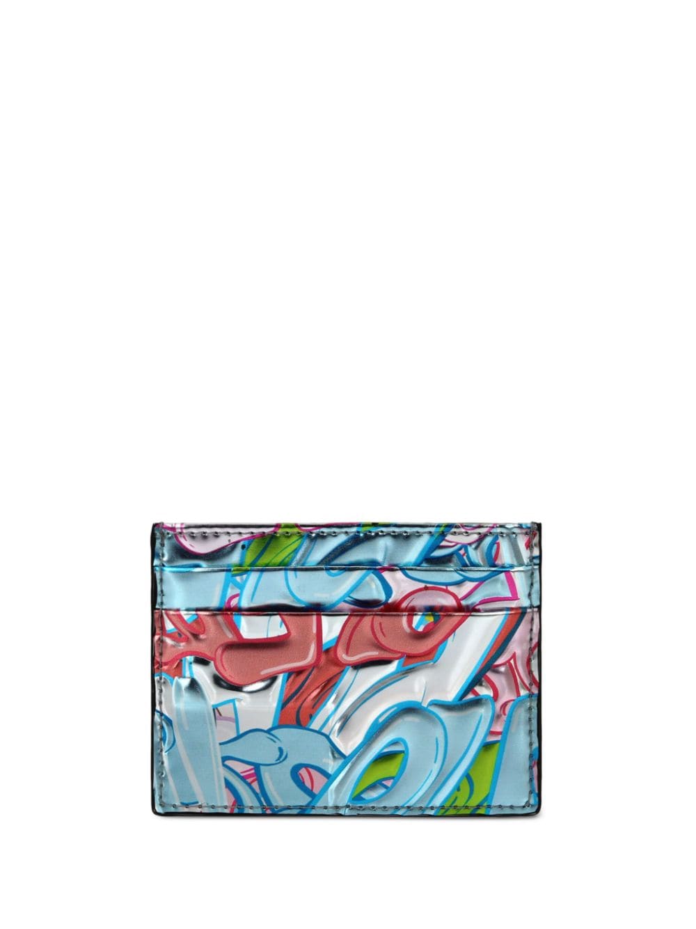 Philipp Plein graffiti-print leather cardholder - Image 2