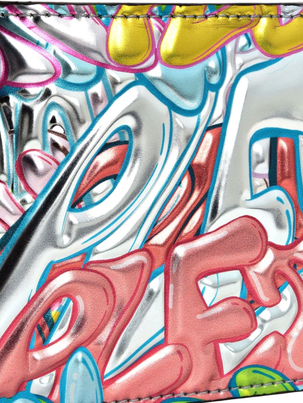 Philipp Plein graffiti-print leather wallet - Image 3