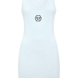 Philipp Plein PP Hexagon-embroidered tank dress