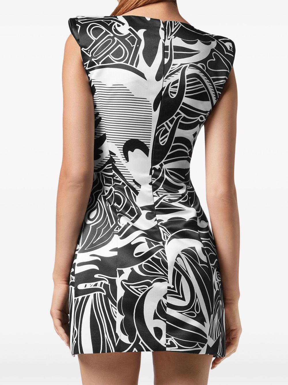 Philipp Plein Duchesse cap-sleeve minidress - Image 2