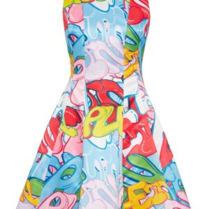 Philipp Plein Bombing Graffiti-print mini dress