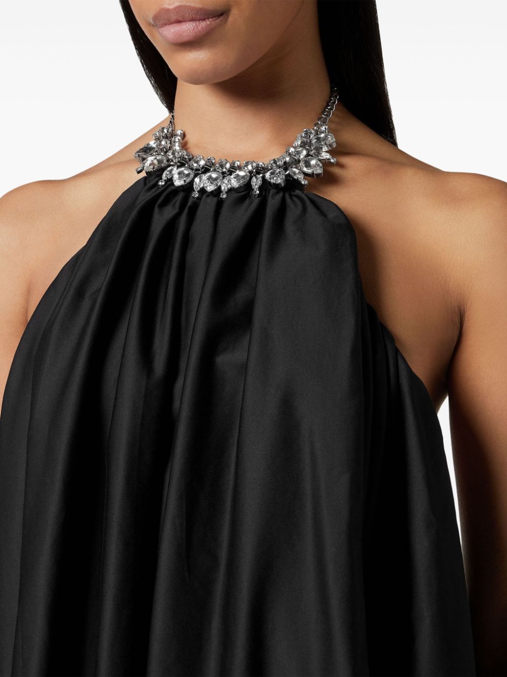 Philipp Plein crystal-embellishment cotton mini dress - Image 4