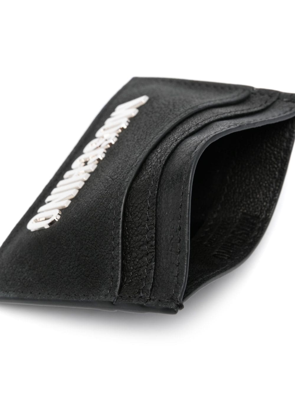Moschino logo-lettering leather cardholder - Image 3
