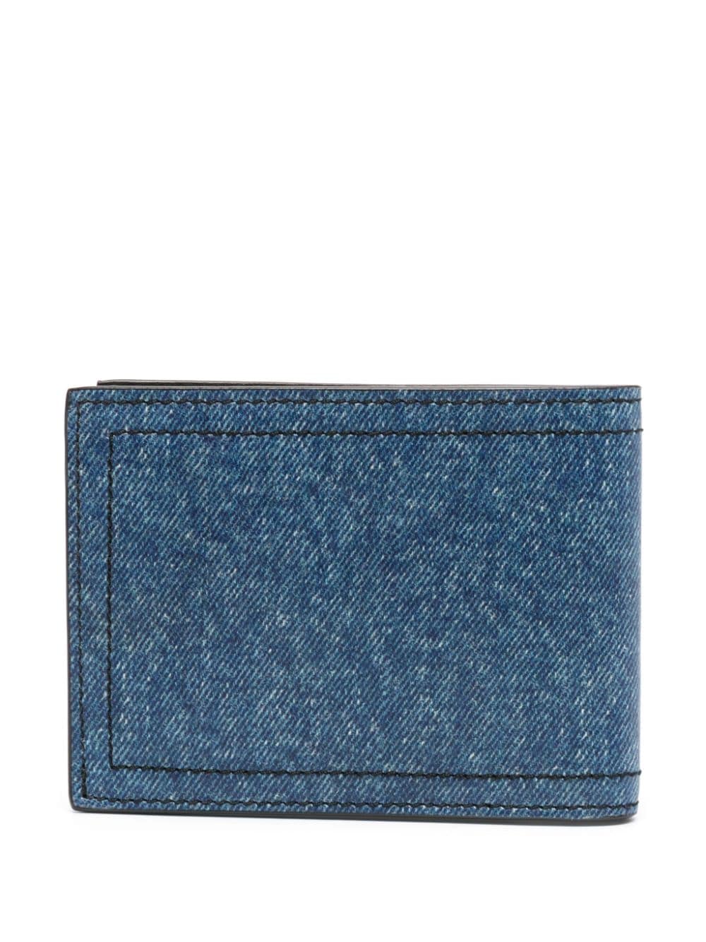 Moschino logo-lettering denim wallet - Image 2