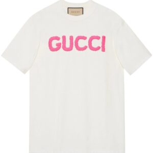 Gucci  logo-embroidery cotton T-shirt