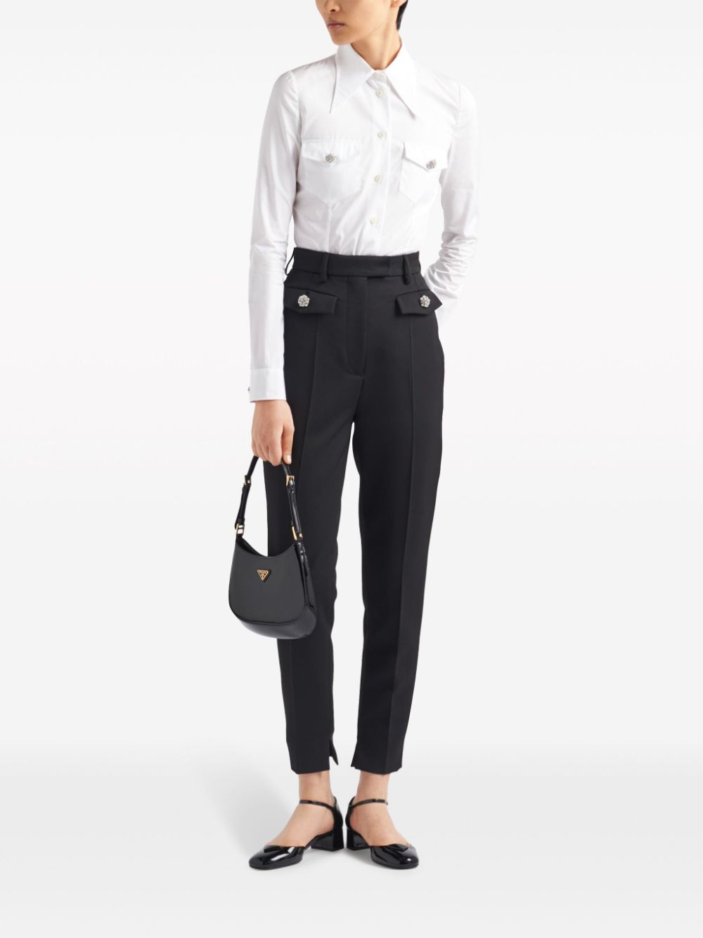 Prada jewel-buttons poplin shirt - Image 2