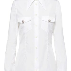 Prada  jewel-buttons poplin shirt