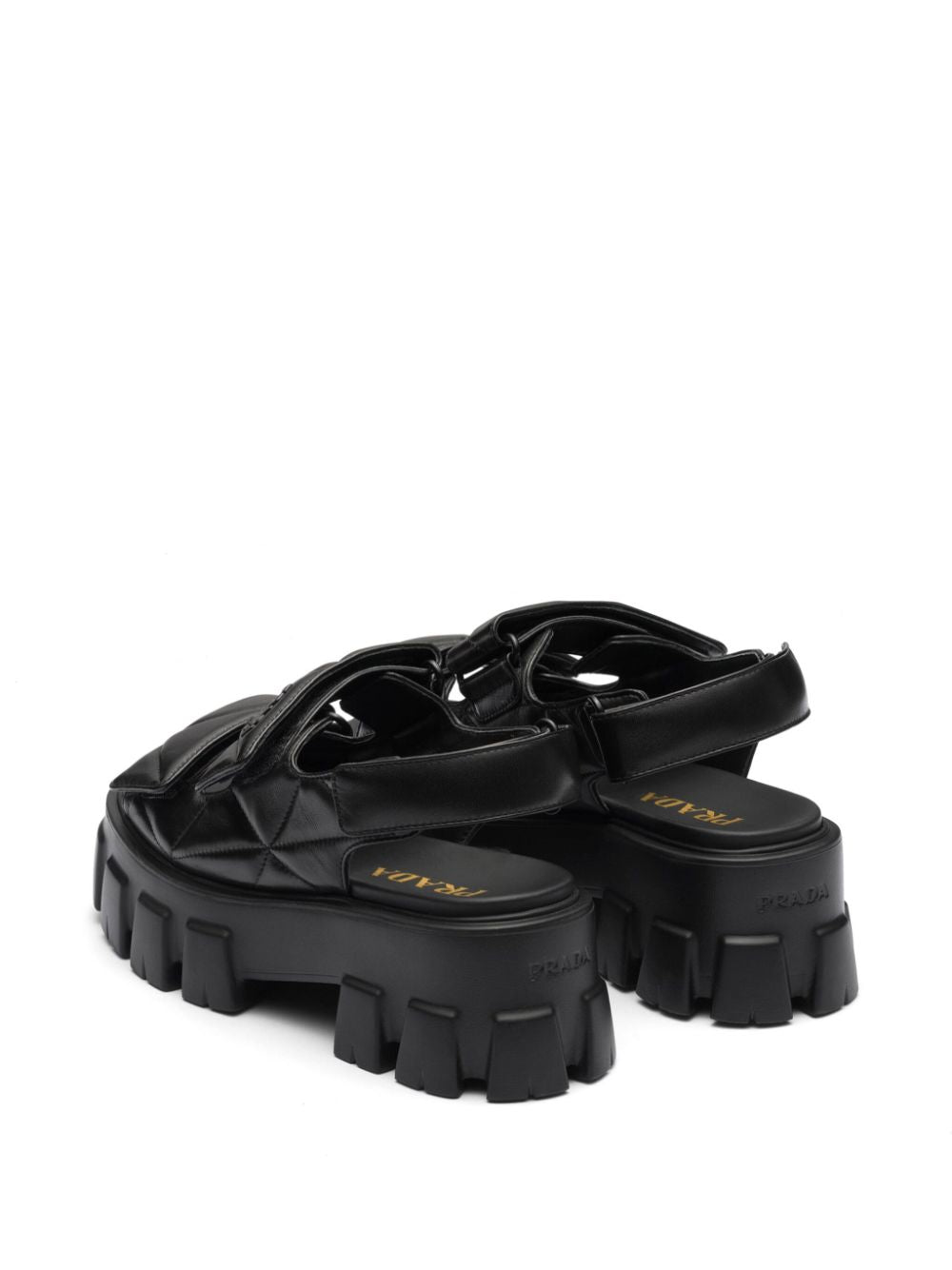 Prada triangle-logo quilted leather sandals - Image 3