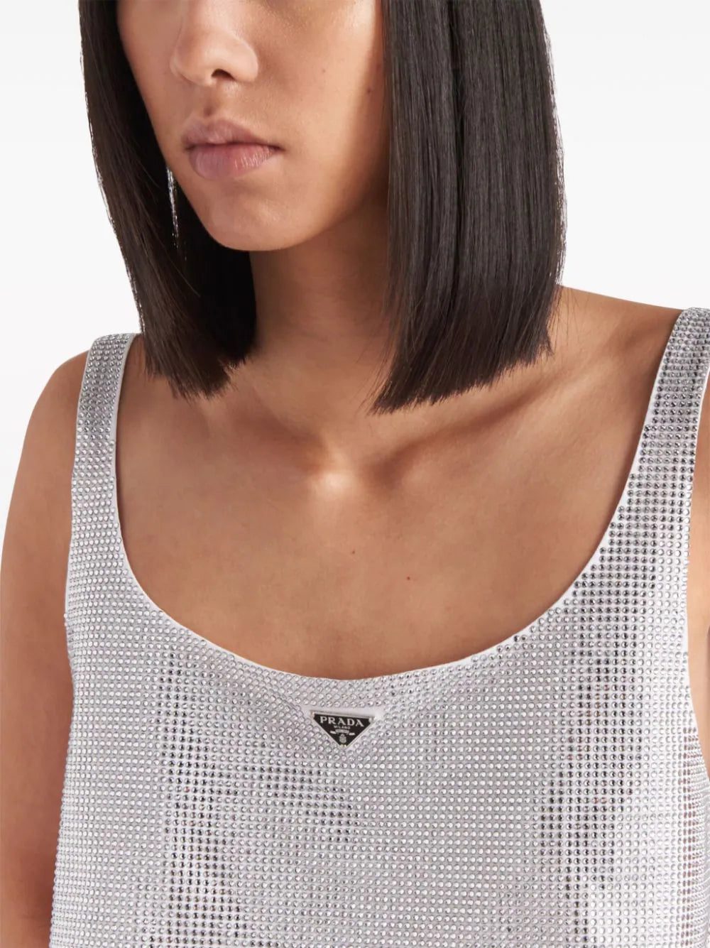 Prada crystal-embellished crop top - Image 4