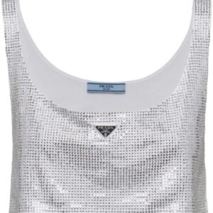 Prada  crystal-embellished crop top