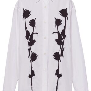 Prada embroidered poplin shirt