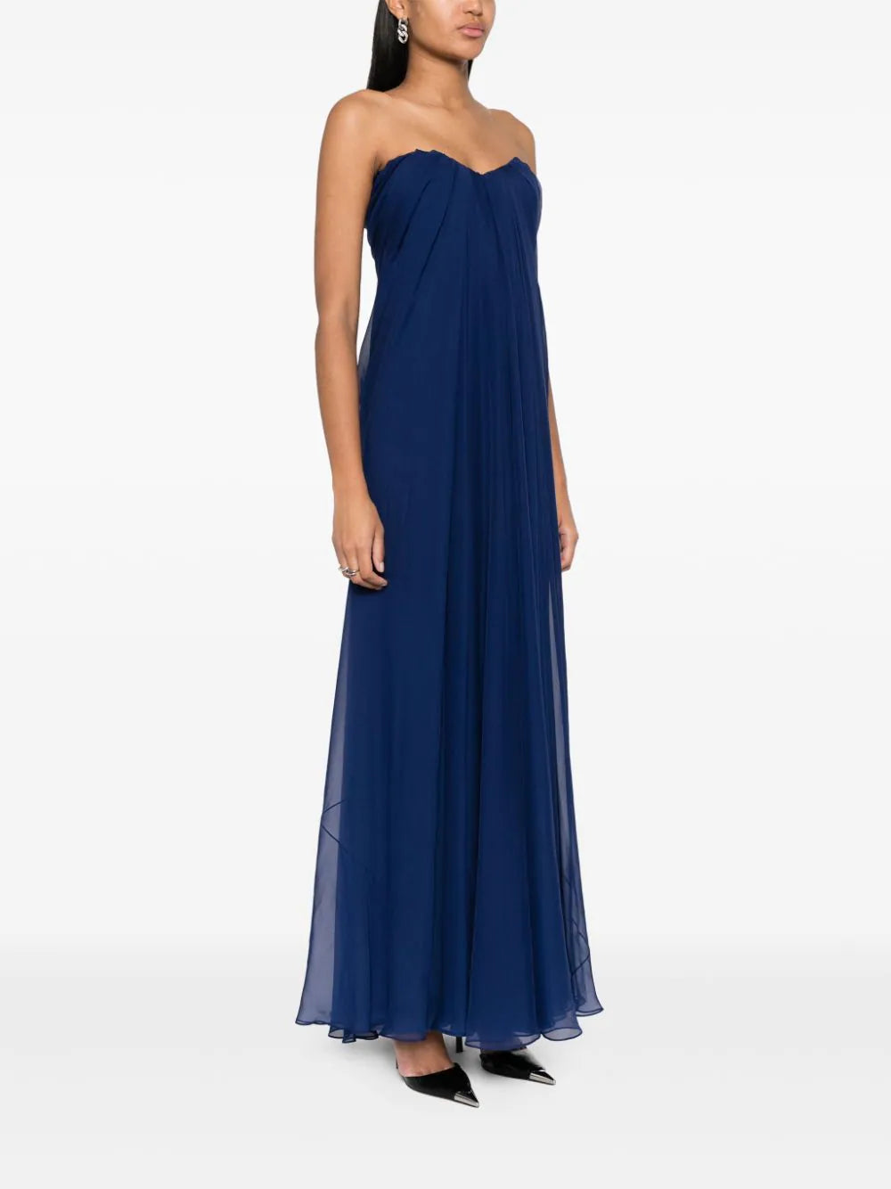Alexander McQueen sweetheart-neck silk gown - Image 3