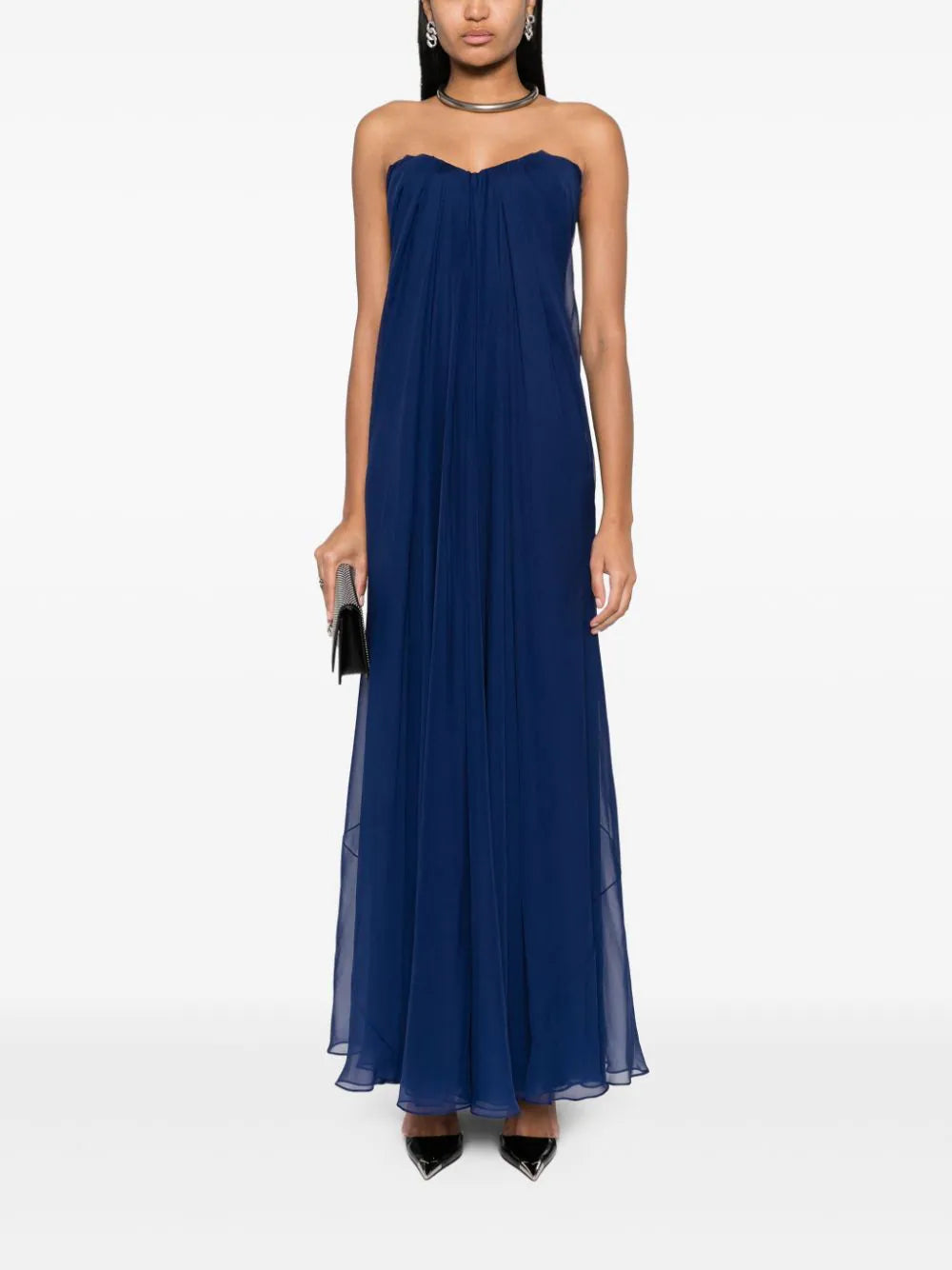 Alexander McQueen sweetheart-neck silk gown - Image 2