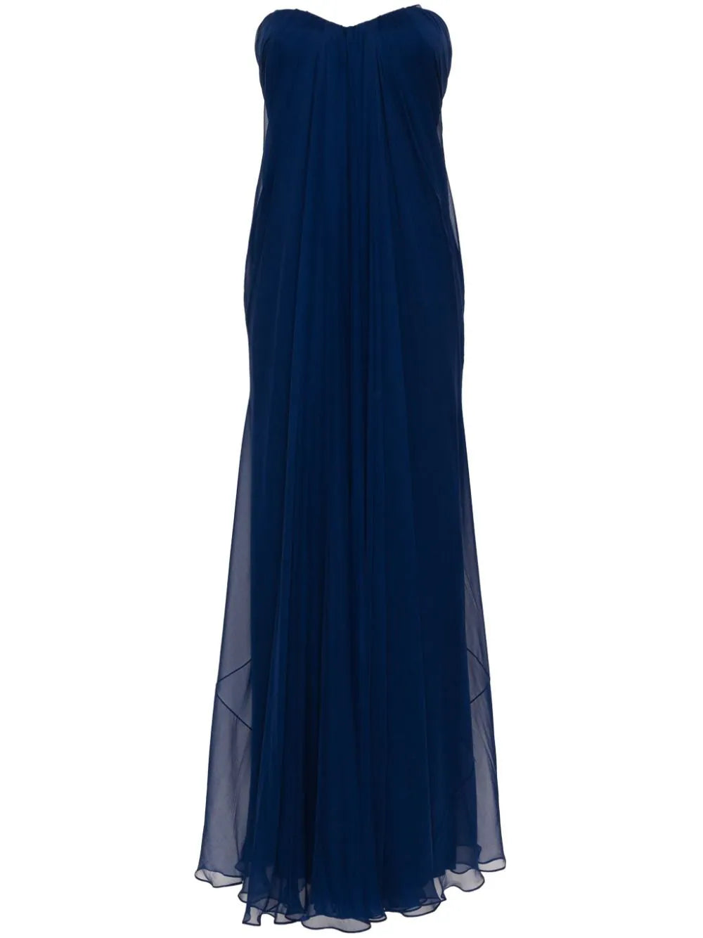 Alexander McQueen sweetheart-neck silk gown