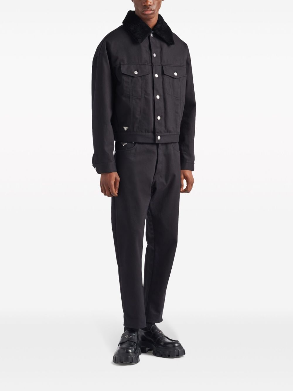 Prada shearling-trim blouson jacket - Image 2