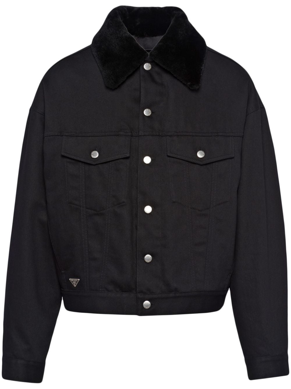 Prada shearling-trim blouson jacket