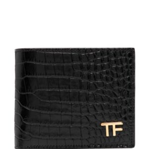 TOM FORD crocodile-effect leather wallet