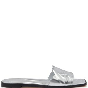 Alexander McQueen embossed-logo leather sandals