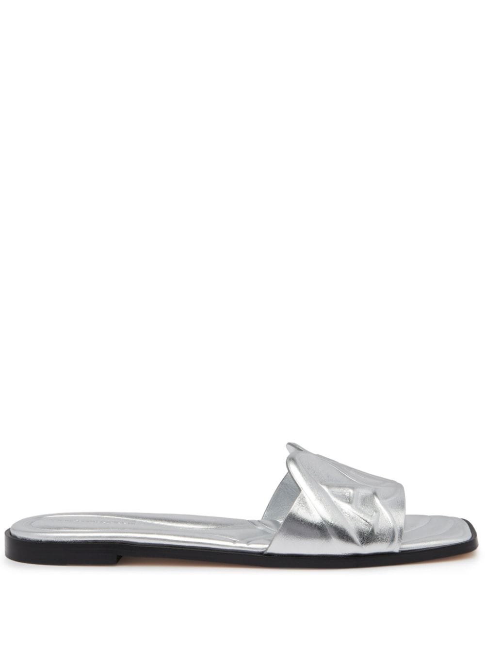 Alexander McQueen embossed-logo leather sandals
