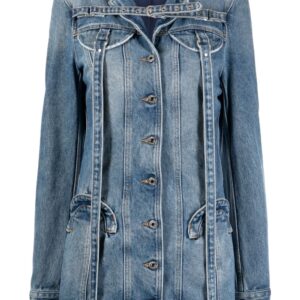 Off-White long-sleeve denim minidress