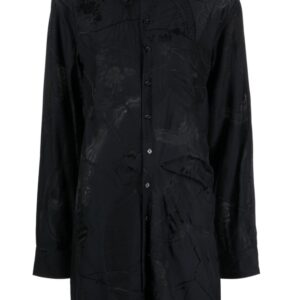 Off-White floral-print long-sleeve minidress