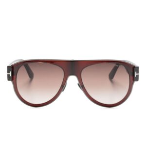TOM FORD Eyewear logo-plaque pilot-frame sunglasses