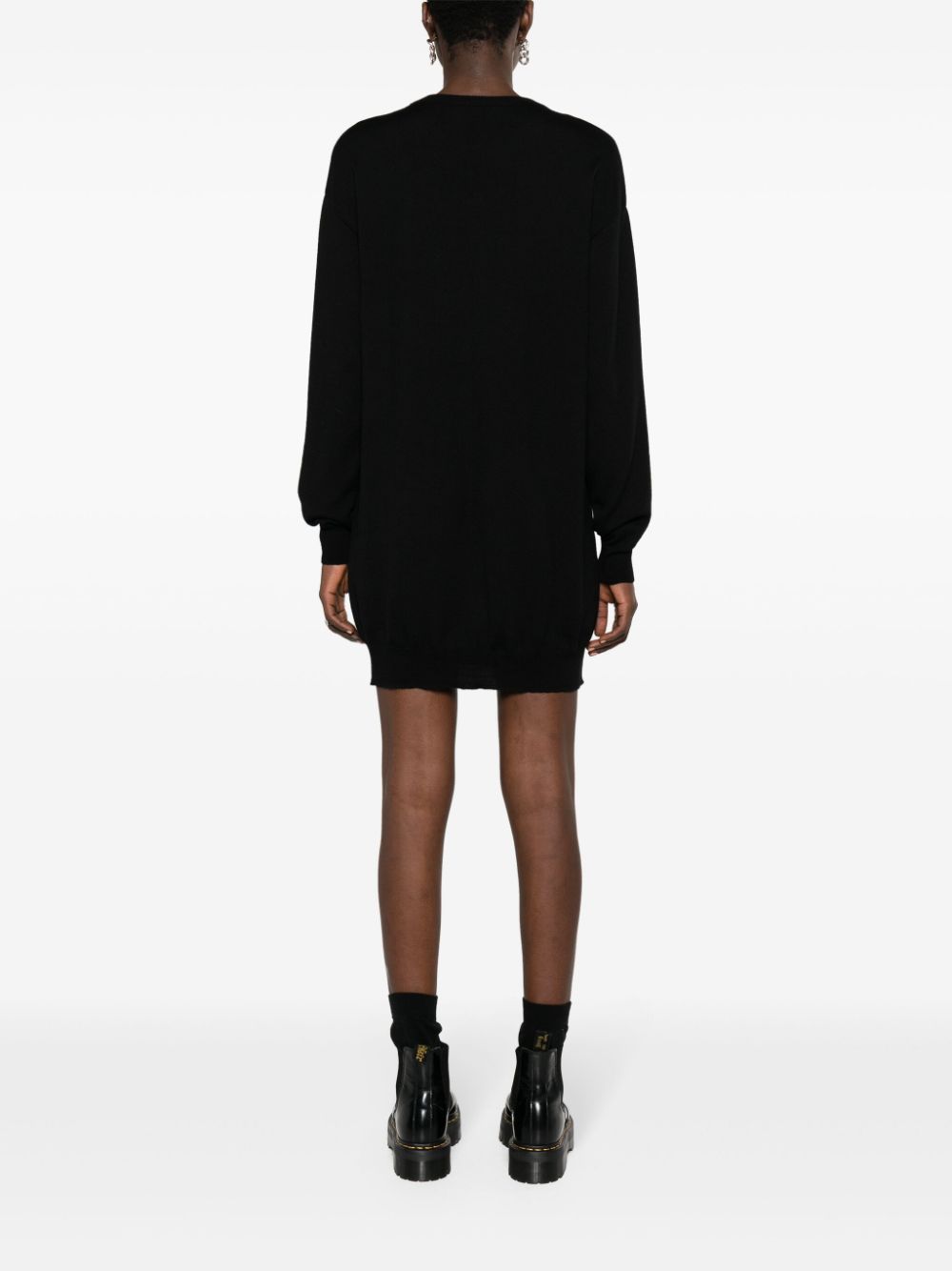 Moschino cartoon-embroidered fine-knit mini dress - Image 3