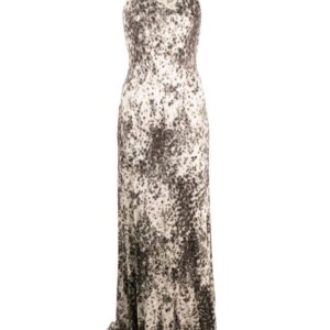 Givenchy abstract-pattern print halterneck dress