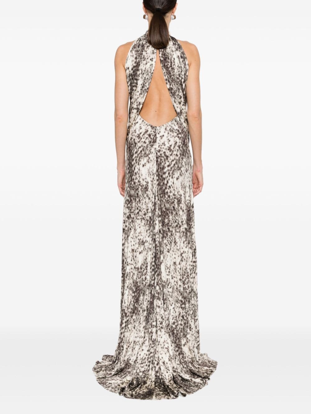 Givenchy abstract-pattern print halterneck dress - Image 4