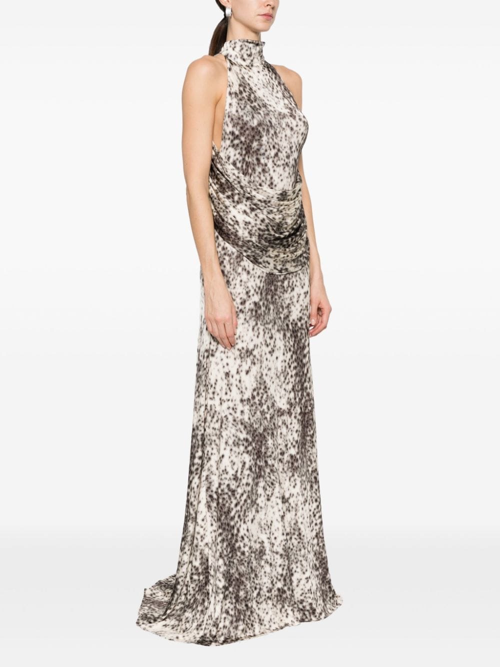 Givenchy abstract-pattern print halterneck dress - Image 3