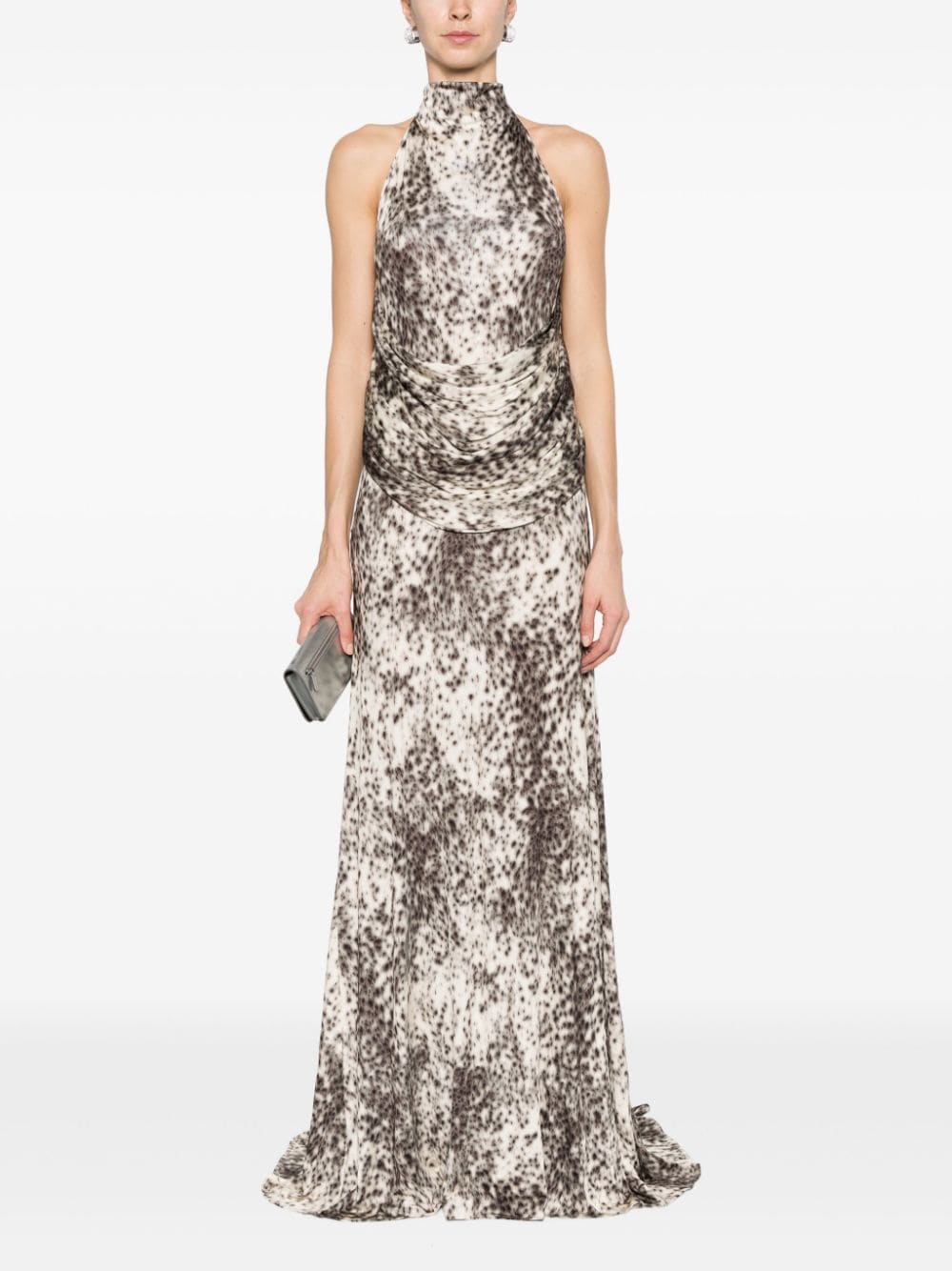 Givenchy abstract-pattern print halterneck dress - Image 2
