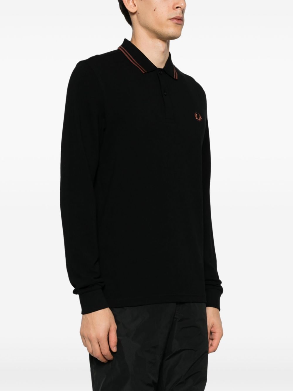 Fred Perry logo-embroidered cotton polo shirt - Image 3