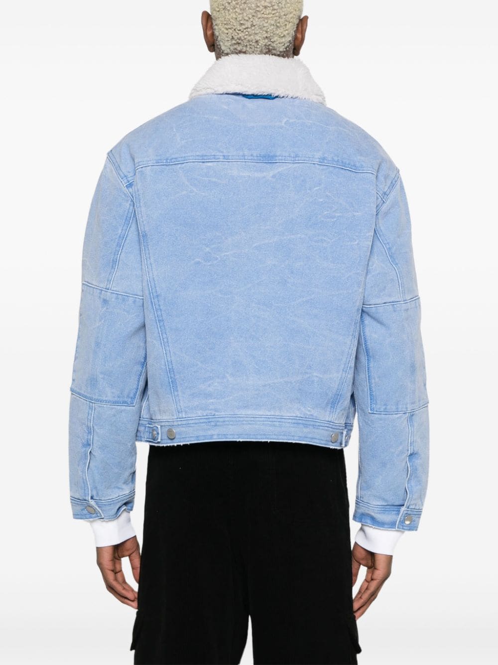 Acne Studios face-patch padded denim jacket - Image 4