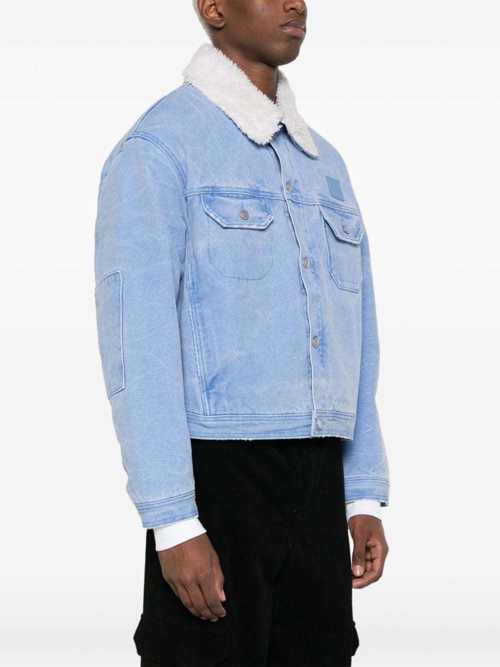Acne Studios face-patch padded denim jacket - Image 5