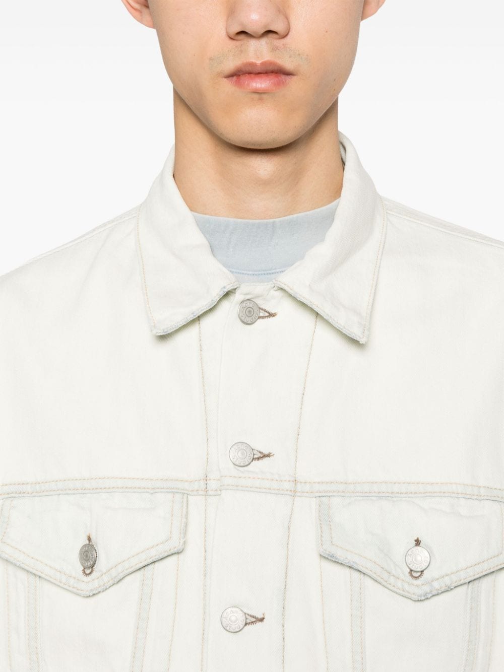 Acne Studios distressed panelled denim jacket - Image 6