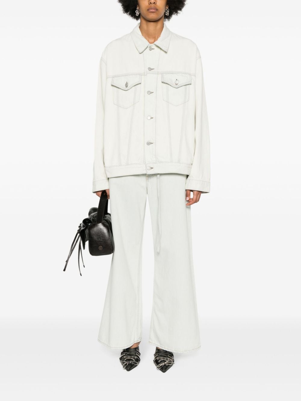 Acne Studios distressed panelled denim jacket - Image 3