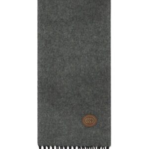 Gucci  Interlocking G-patch cashmere scarf