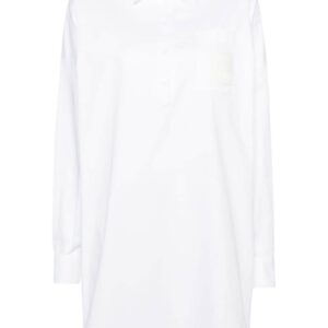 Moschino logo-patch cotton shirtdress