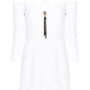 Moschino crossover-strap zipper-detailed dress