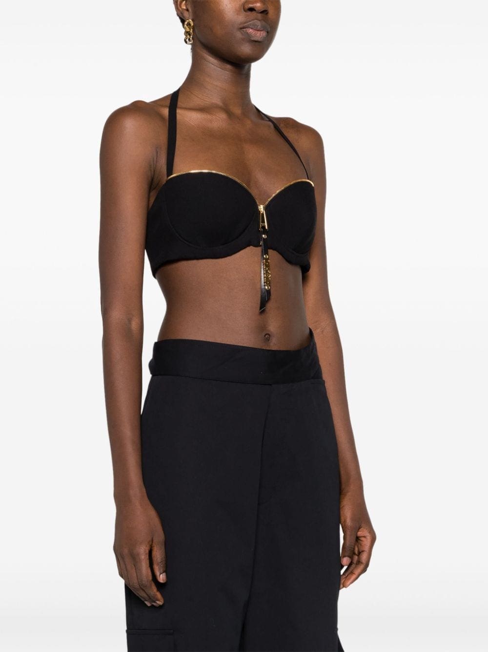 Moschino sweetheart-neck halterneck bralette - Image 3