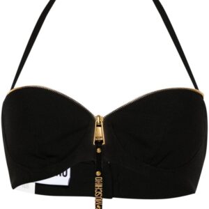Moschino sweetheart-neck halterneck bralette